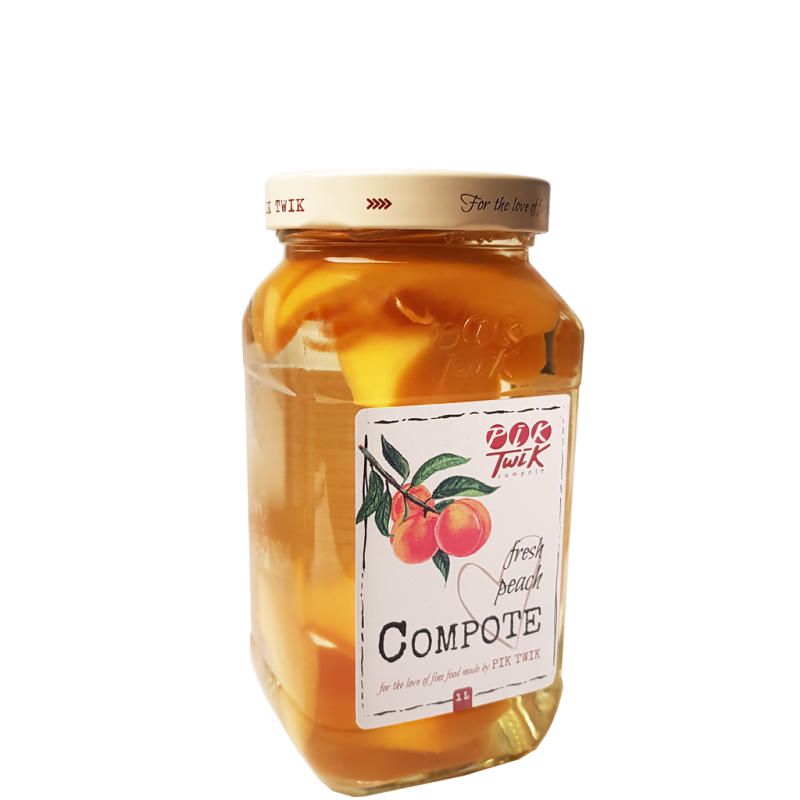 Persikokompott (Juice med frukt i) - PikTwik - 1 L.